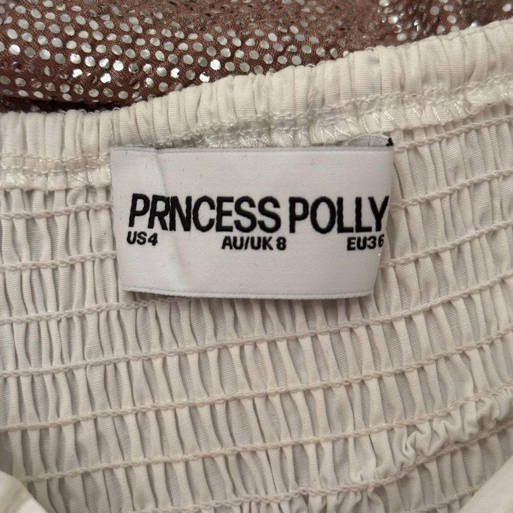 Princess Polly Melaina Bubble Hem Mini Dress White - Picture 5 of 5